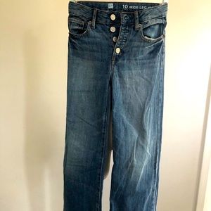Gap girls high rise wide leg jean